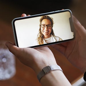 Video chat with a doctor.