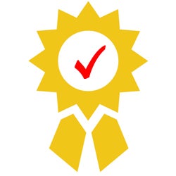 Checkmark ribbon Icon.