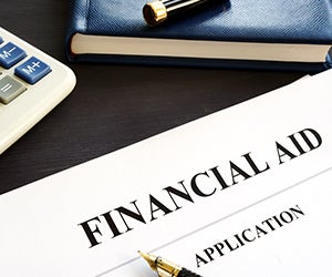 Financial aid application.