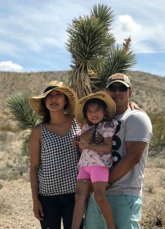 UTA graduate Rebecca Ventura and family