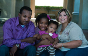 Tania Jones with her family